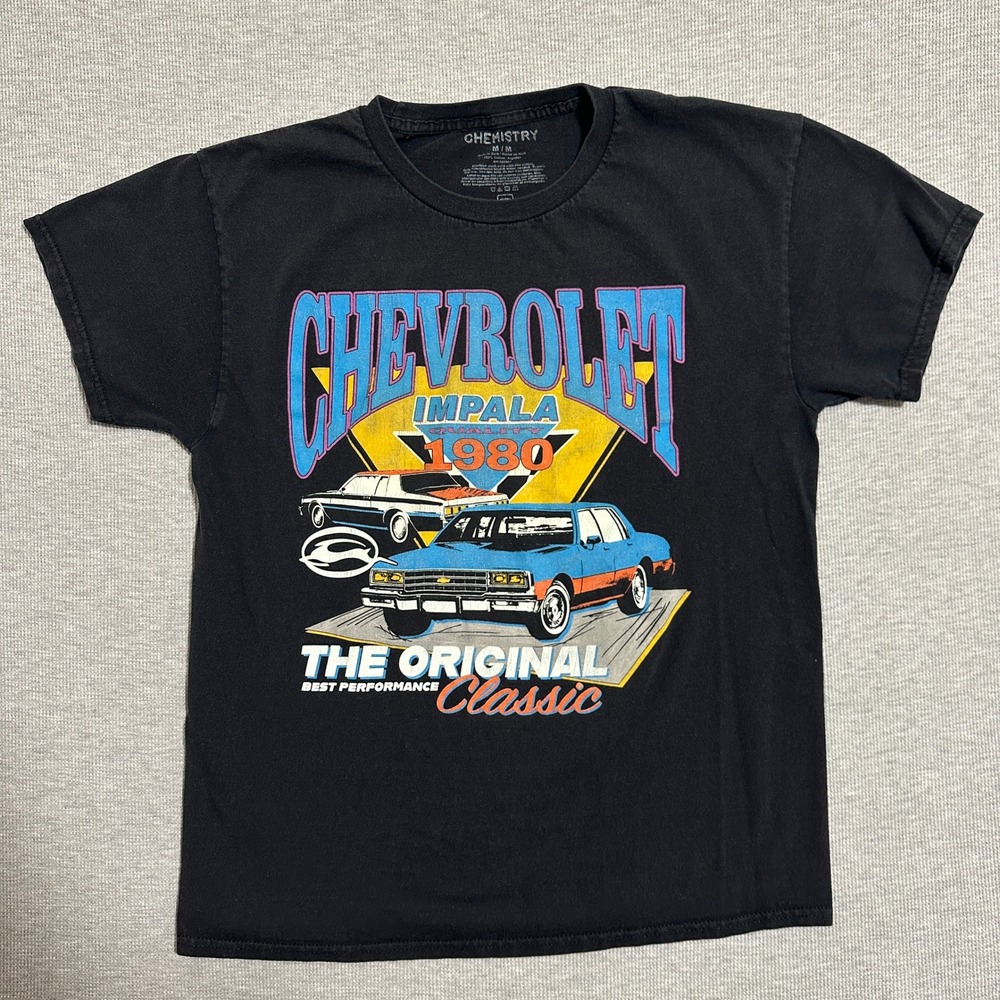 Chemistry Chevrolet Impala 1980 The Original Classic Graphic Tee Black Mens M